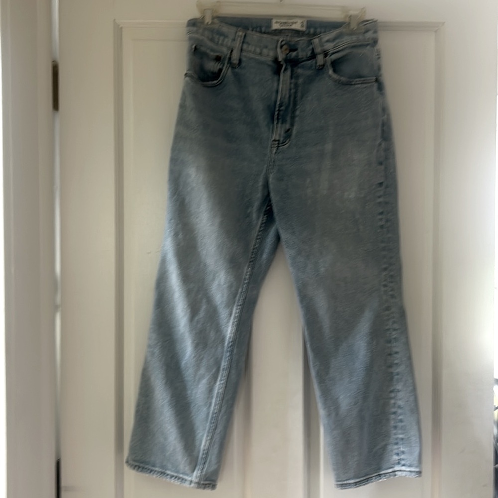 Abercrombie & Fitch The Ankle Straight Leg cropped  Jeans Classic Denim